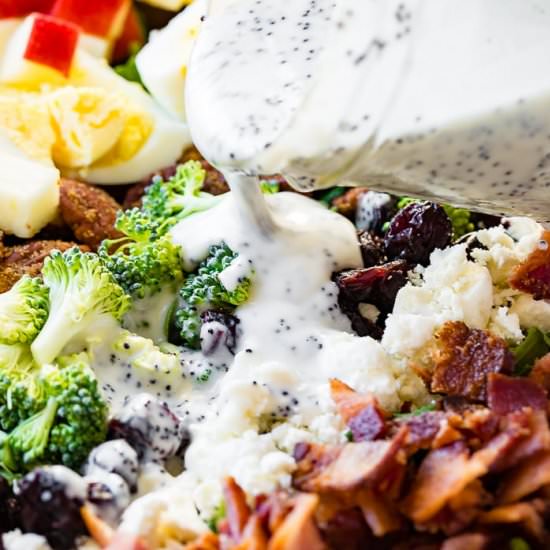 COBB SALAD, WITH MAPLE POPPY SEED