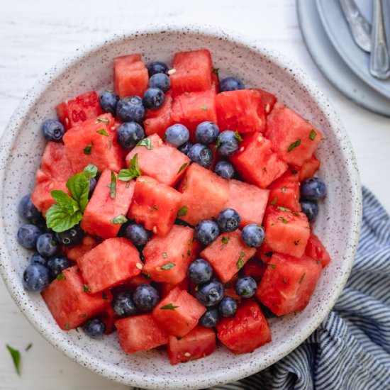 Watermelon Blueberry Salad