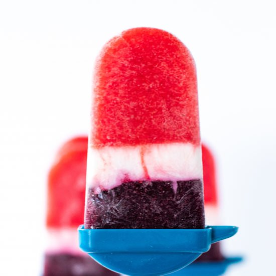 sparkling patriotic popsicles