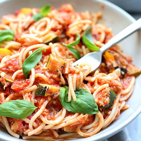 Healthy Summer Spaghetti