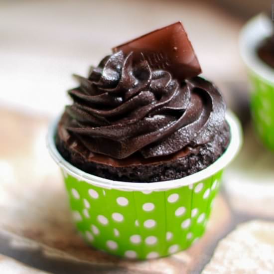 Birthday Chocolate Brownie Cupcakes