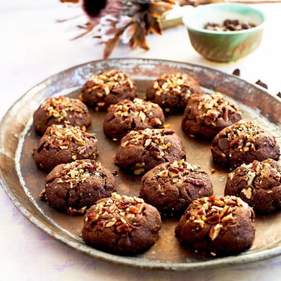 Pecan Cacao Chocolate Chip Cookies