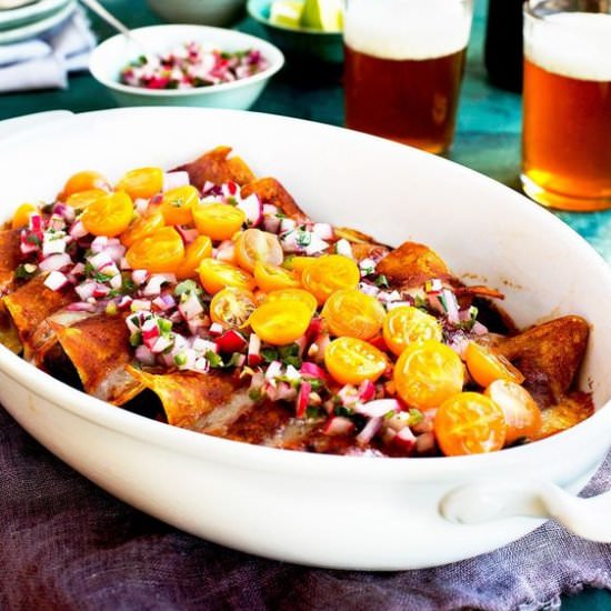 Black Bean Vegetable Enchiladas