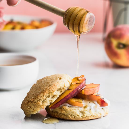 Grilled Peach Shortcakes