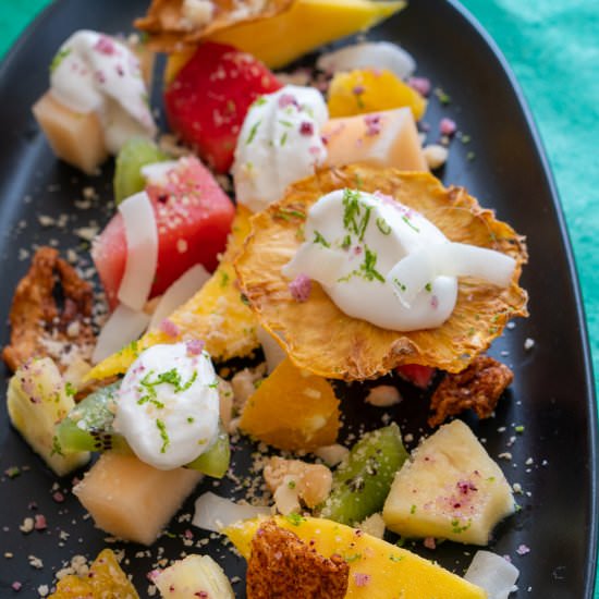 Tropical Fruit with Coconut Whip
