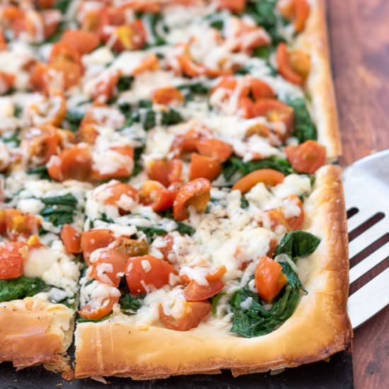 Tomato Cheese and Spinach Filo Tart