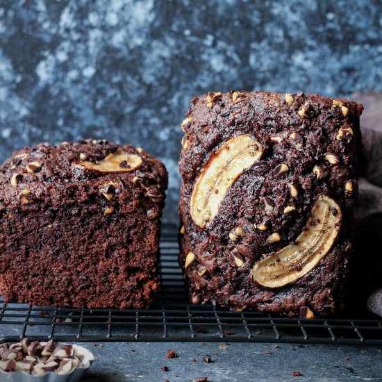 triple chocolate banana bread