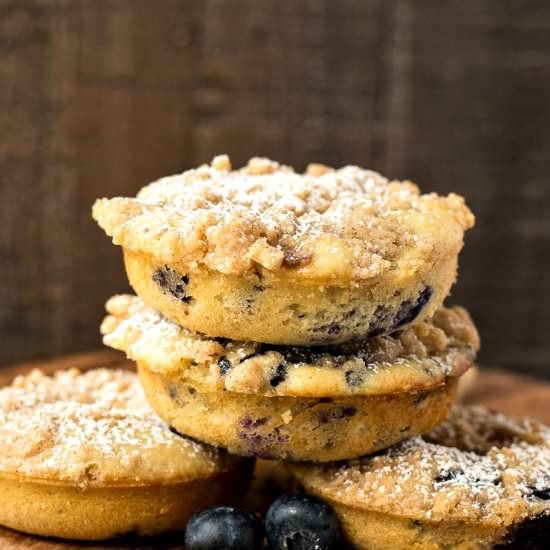 Blueberry Crumb Doughnuts