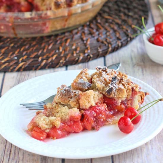 Sour Cherry Crumb Pie