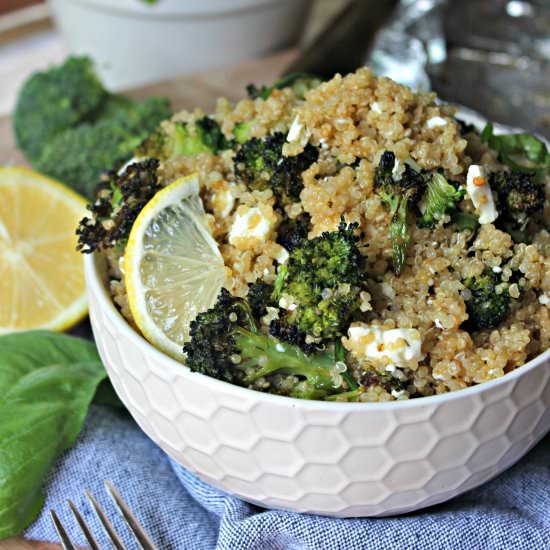 Roasted Broccoli & Feta Quinoa