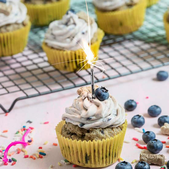 Blueberry Birthday Pupcakes