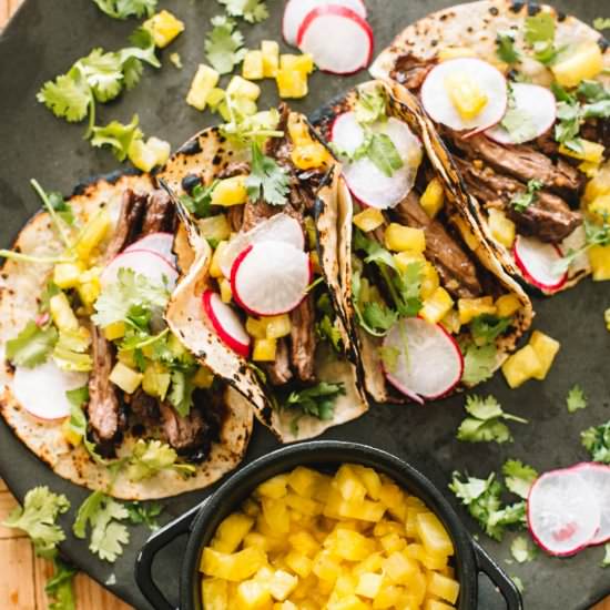 Pineapple Steak Tacos