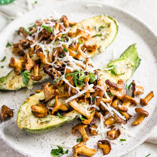 Cheese Stuffed Zucchini Boats