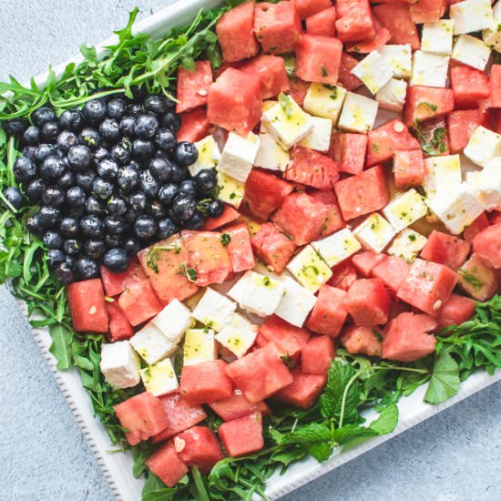 Watermelon Flag Salad