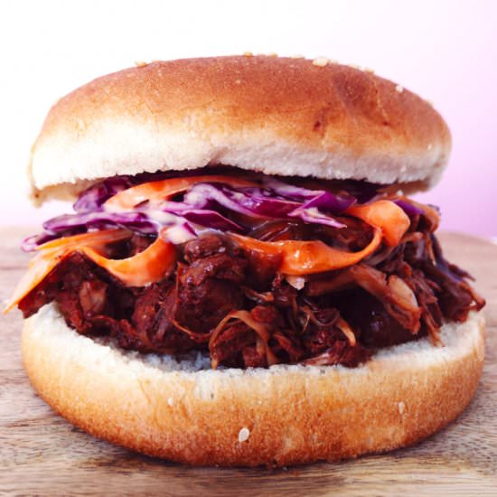 BBQ Jackfruit & Vegan Coleslaw