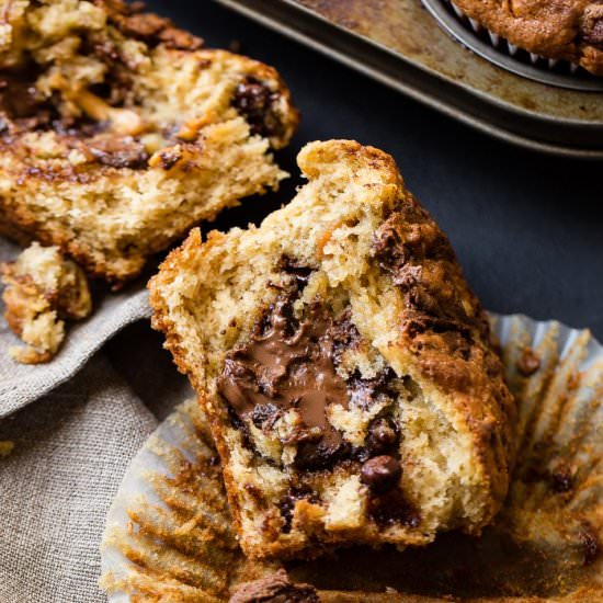 peanut butter banana muffins