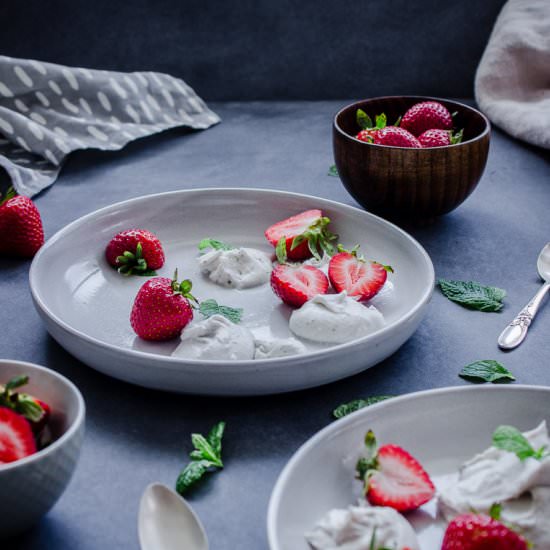 Easy Vegan Strawberries and Cream