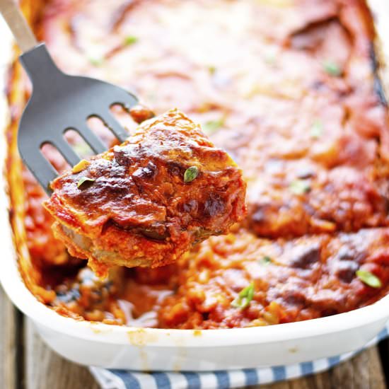 Healthier Eggplant Parmesan