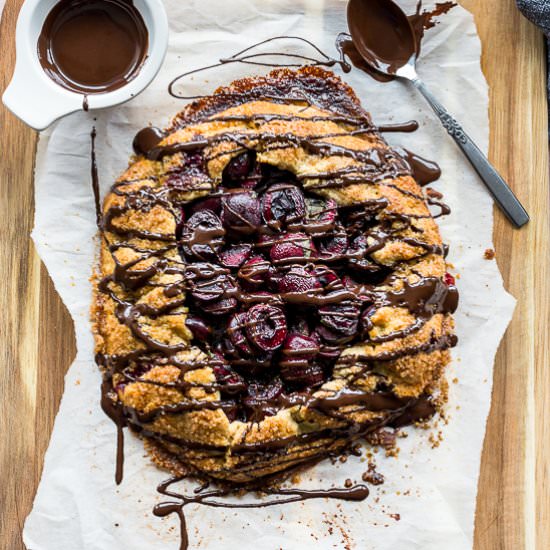 Mint Chocolate Cherry Galette