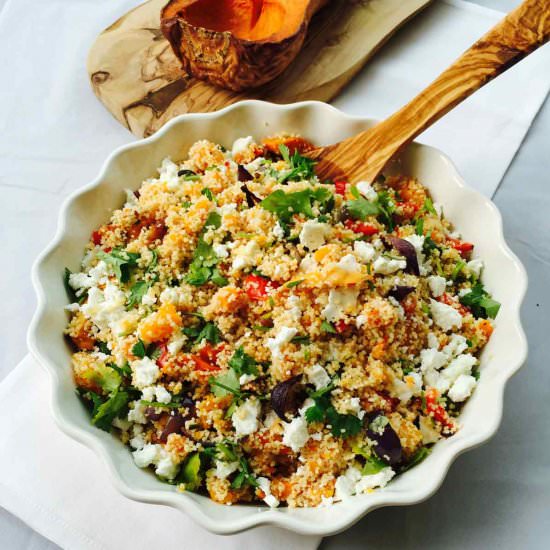 Roasted veggies and feta whole meal