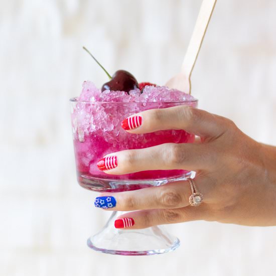 Boozy Snow Cones with Fruit Syrups
