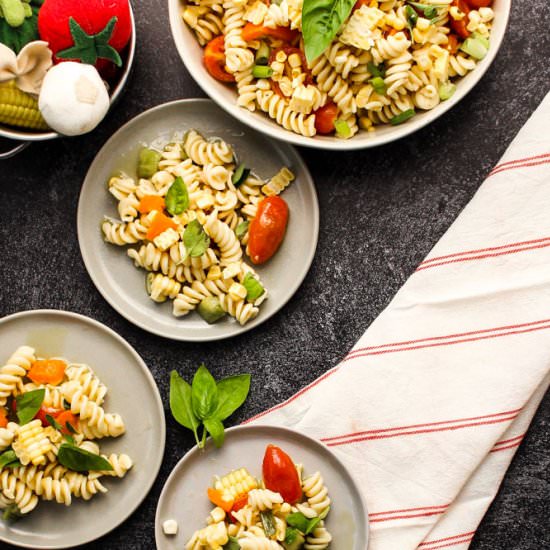 Pickled veggie pasta salad