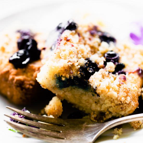 Paleo Blueberry Buckle Coffee Cake