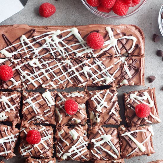 Raspberry Truffle Brownies