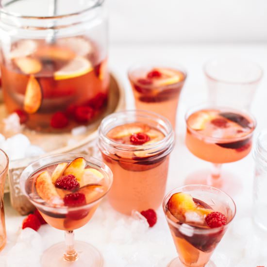 Rosè Sangria with Peaches