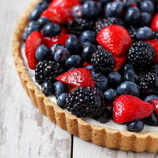 Summer Skyr Tart with Fresh Berries