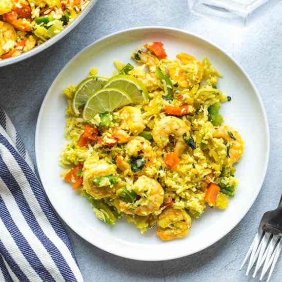 Shrimp Cauliflower Rice Pulao