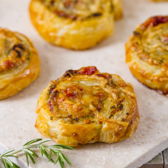 Pesto Puff Pastry Pinwheels