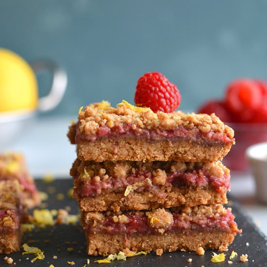 Paleo Vegan Raspberry Crumb Bars