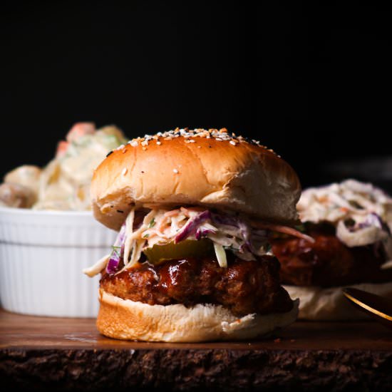Vegan BBQ Fried Chicken Sandwich