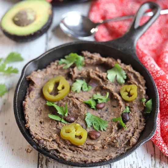Refried black beans