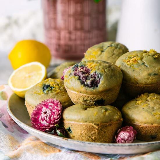 Lemon Berry Cornmeal Muffins