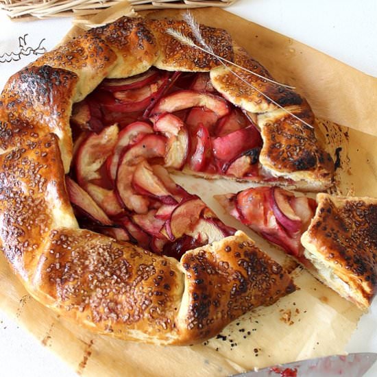 Rustic peach galette