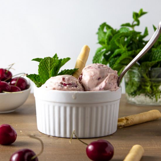 Cherry Mascarpone Ice Cream