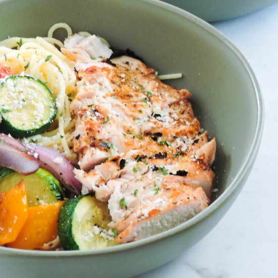 Grilled Chicken Pasta Primavera
