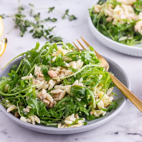 Orzo Pasta Salad with Salmon
