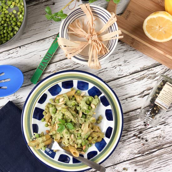 Avocado Pesto Pasta with Protein
