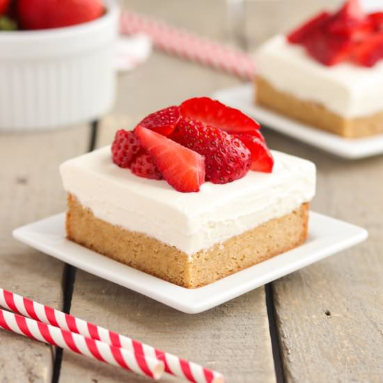 Strawberry Shortcake Blondies