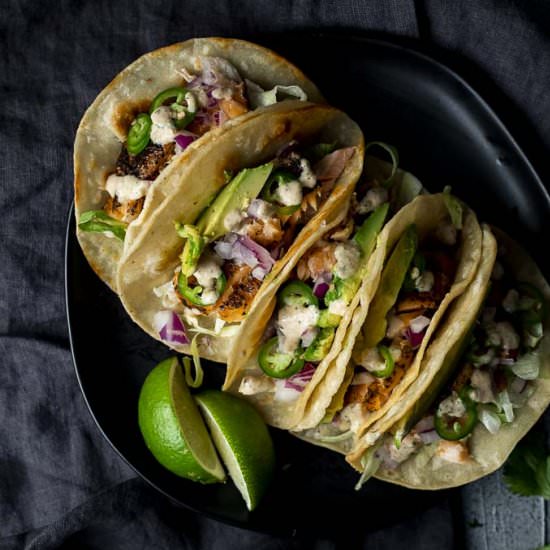 Grilled Salmon Tacos