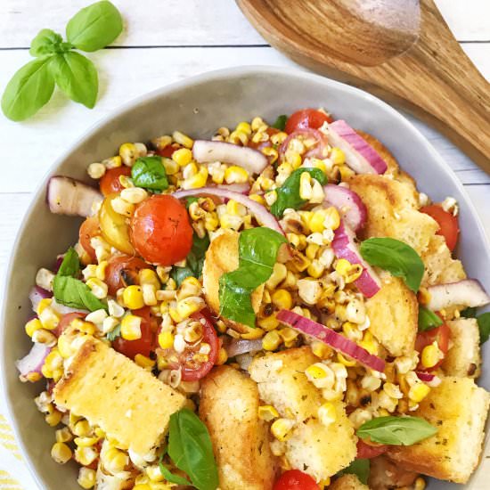 Corn Panzanella Salad