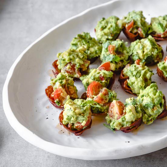 Mini Pepperoni Guacamole Bites