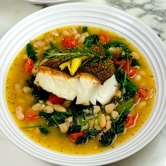 Sea Bass Cannelloni Beans