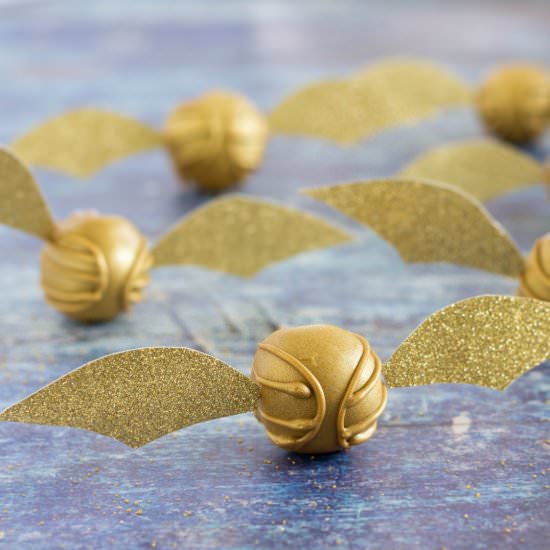 Golden Snitch Peanut Butter Balls