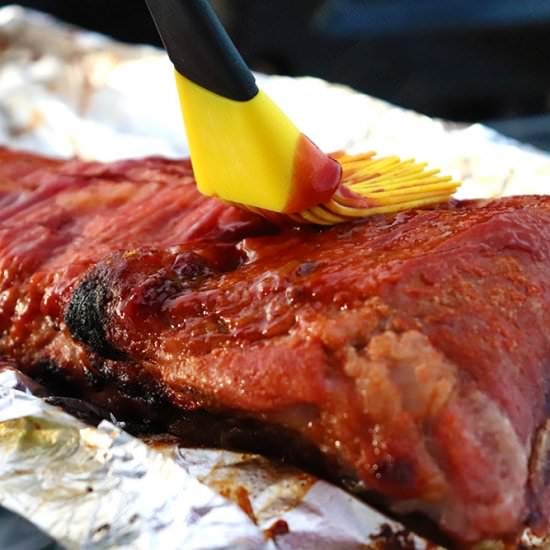 Pork Ribs with Cherry BBQ Sauce