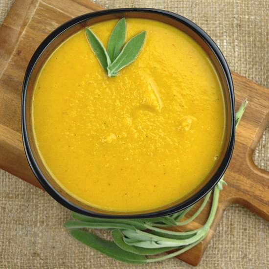 Roasted Squash Carrot Soup & Chicke