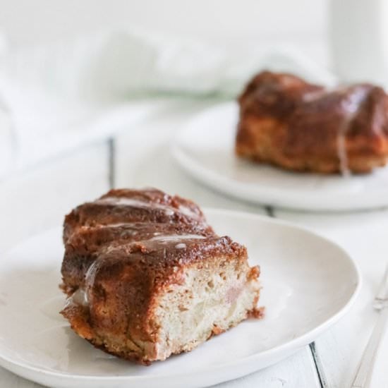 HEALTHY STRAWBERRY RHUBARB CAKE